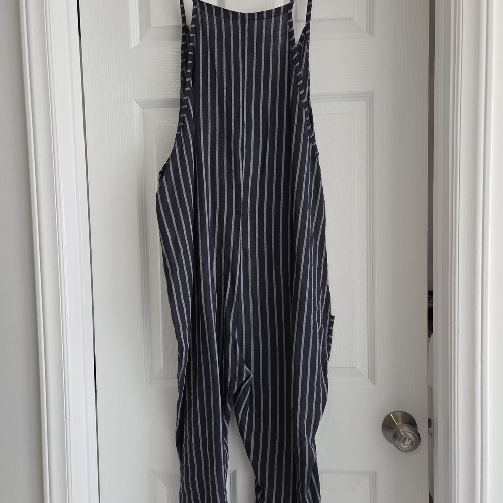 Striped Black and White Jumpsuit
